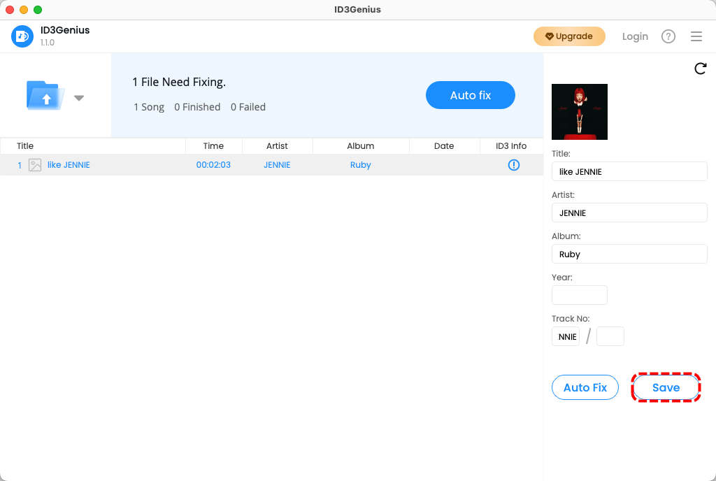 Enregistrer MP3 filet