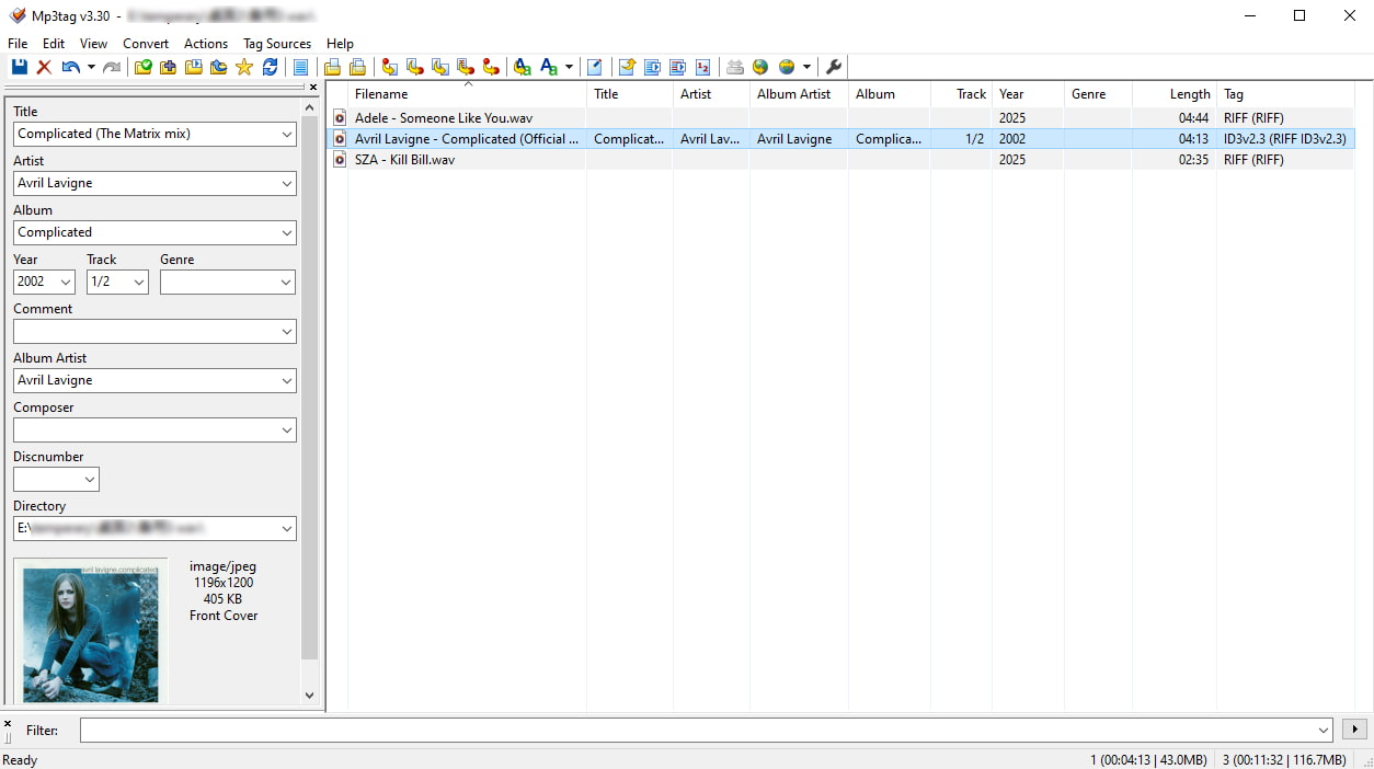 05 Mp3tag Editor de etiquetas WAV