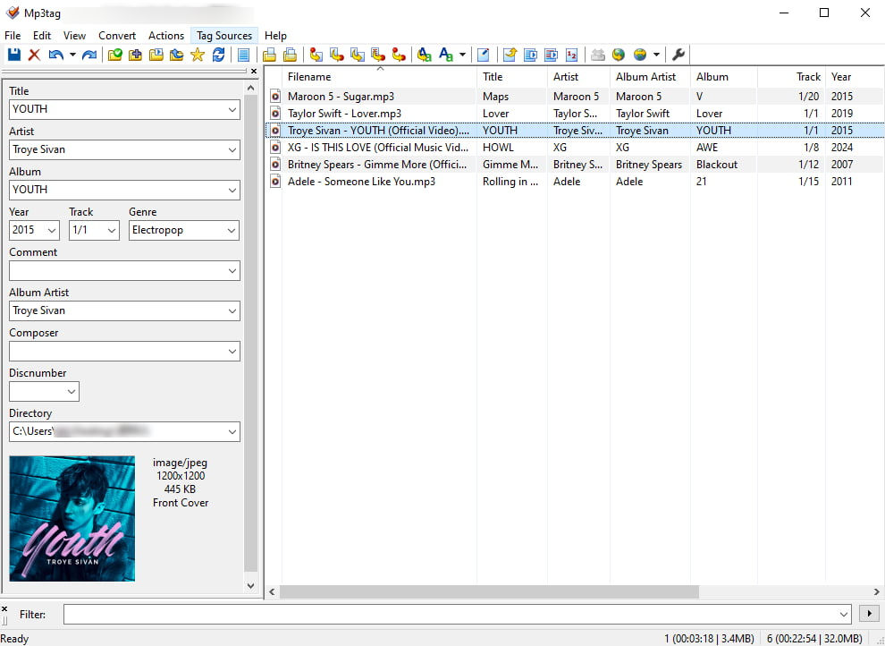 01 Mp3tag 음악 메타데이터 편집기