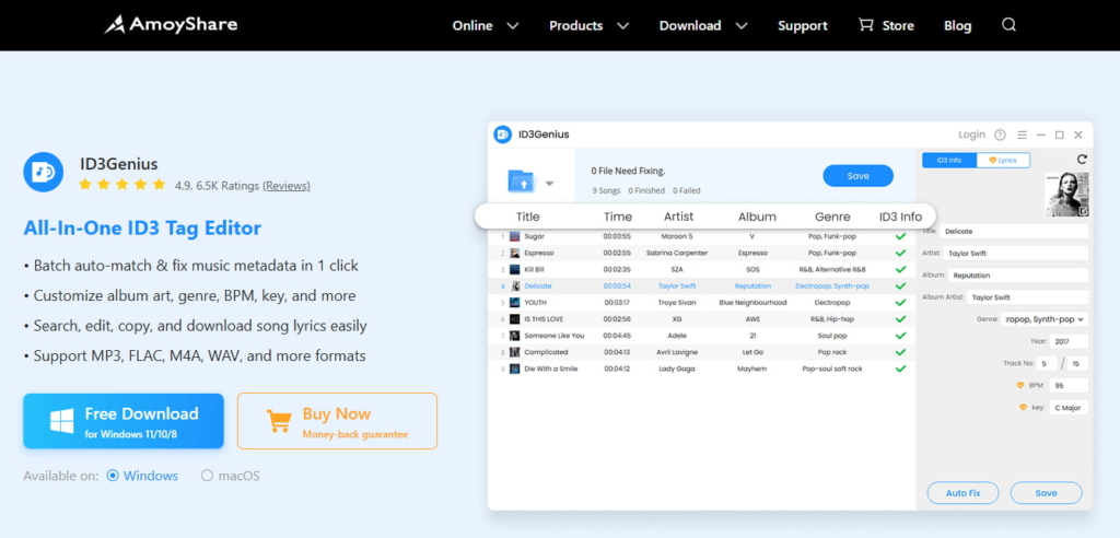 03 ID3Genius 음악 태그 편집기
