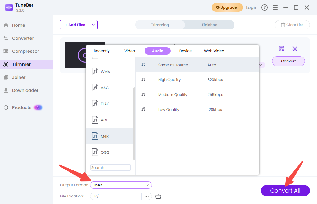 벨소리 파일 저장