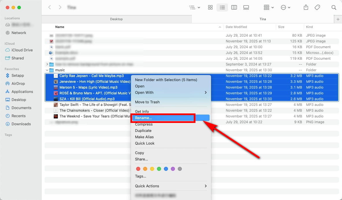 11 انقر فوق إعادة التسمية