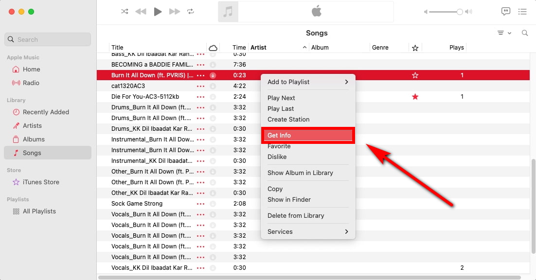11 「情報を見る」を選択